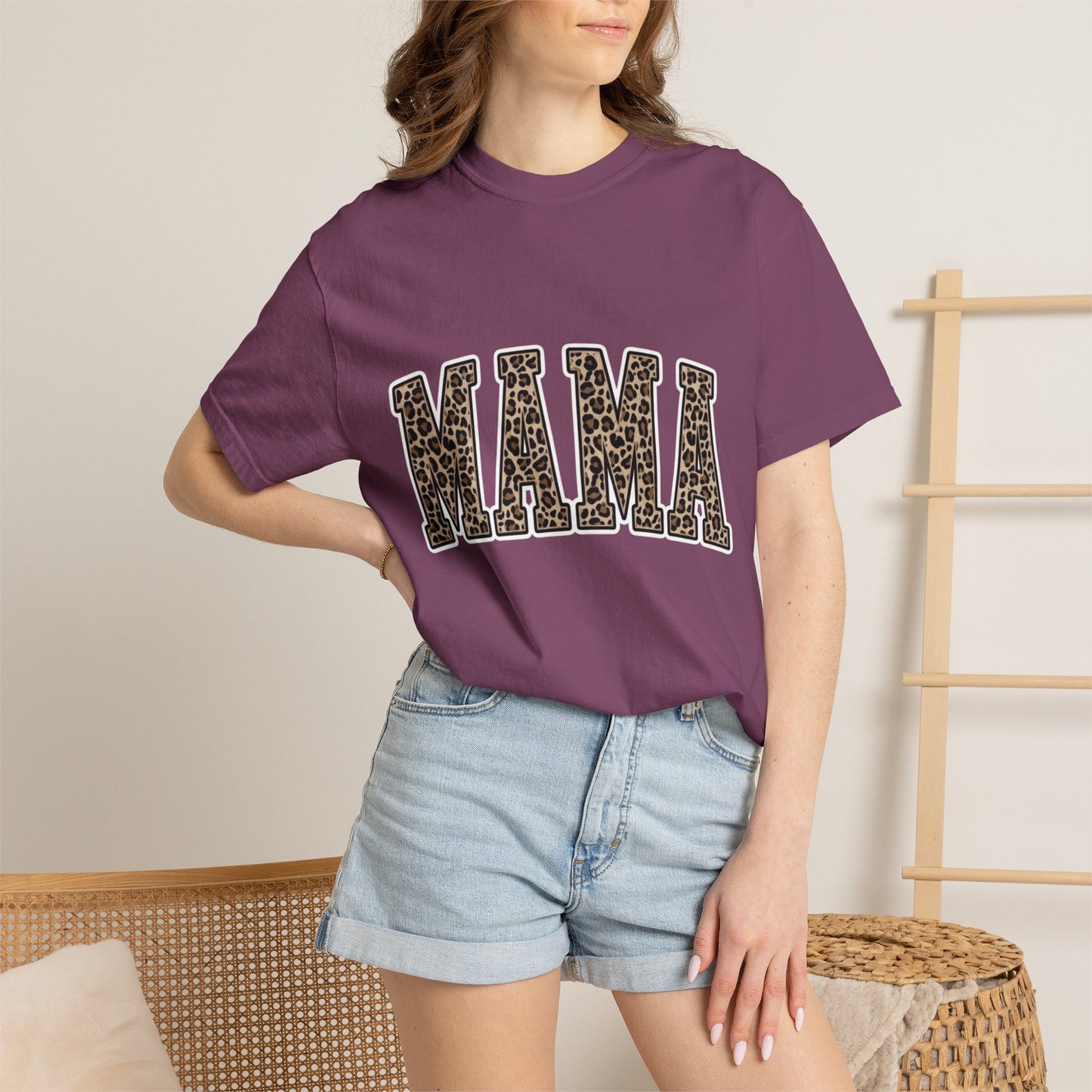 Mama Leopard Print T-Shirt — Women's Mom Graphic Tee for Mother's Day & Everyday