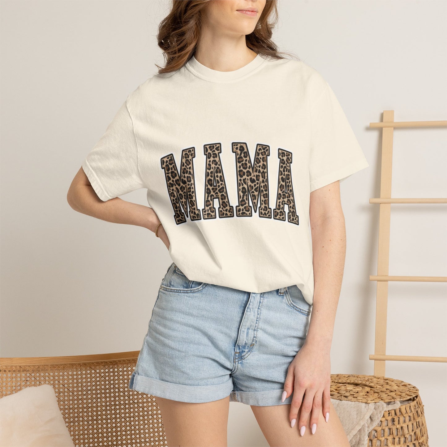 Mama Leopard Print T-Shirt — Women's Mom Graphic Tee for Mother's Day & Everyday