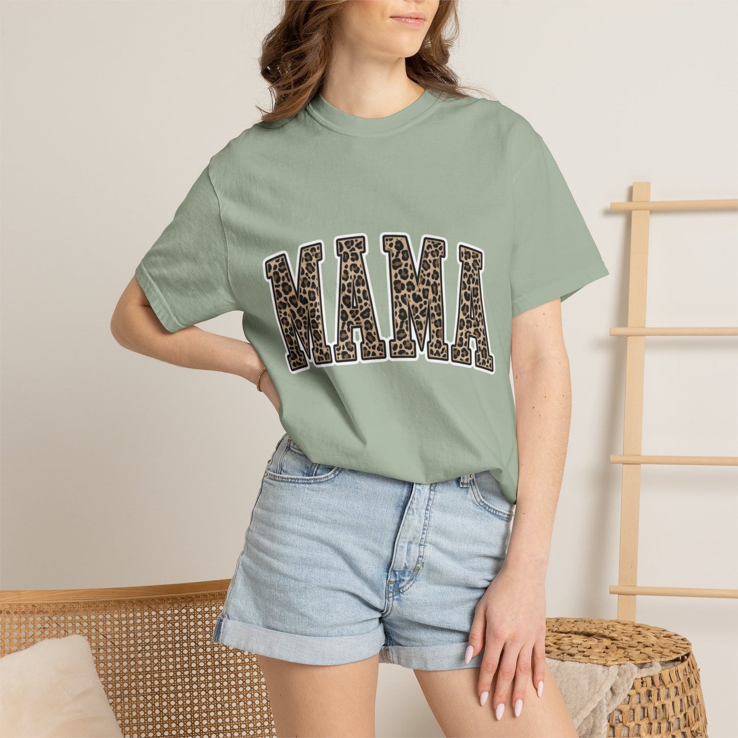 Mama Leopard Print T-Shirt — Women's Mom Graphic Tee for Mother's Day & Everyday