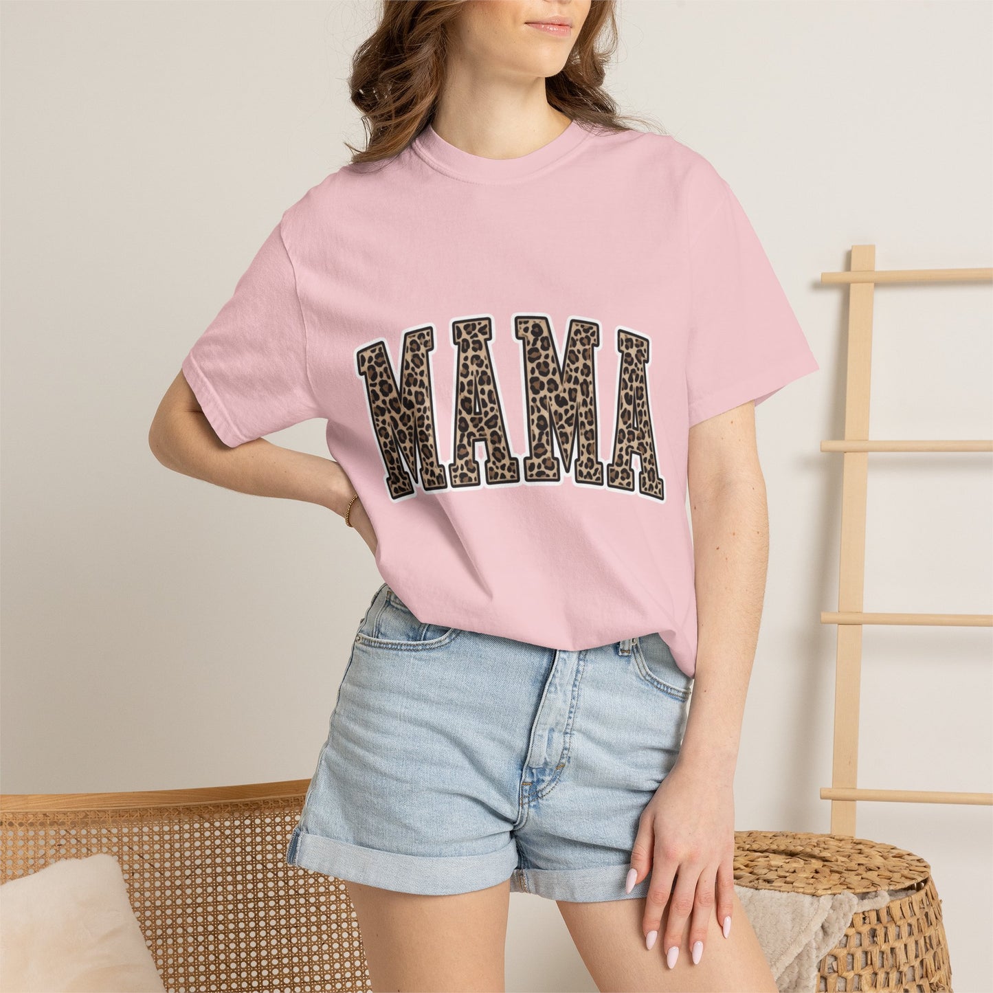 Mama Leopard Print T-Shirt — Women's Mom Graphic Tee for Mother's Day & Everyday
