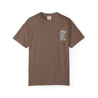 Iced Coffee & Anxiety T-Shirt — 'Fueled by Iced Coffee and Anxiety' Graphic Tee