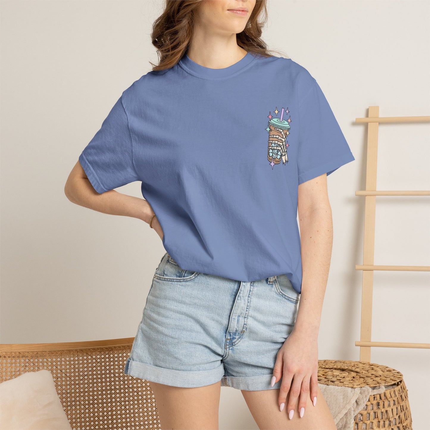 Iced Coffee & Anxiety T-Shirt — 'Fueled by Iced Coffee and Anxiety' Graphic Tee