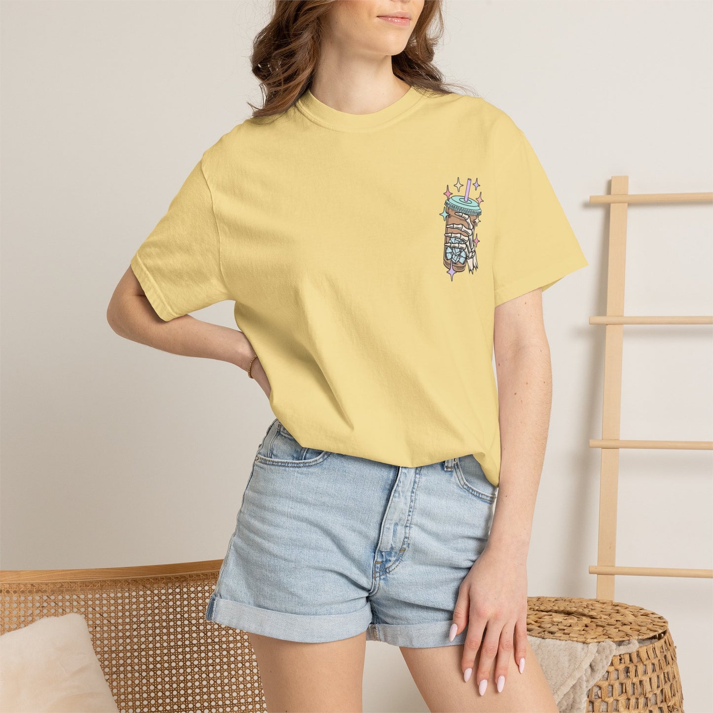 Iced Coffee & Anxiety T-Shirt — 'Fueled by Iced Coffee and Anxiety' Graphic Tee
