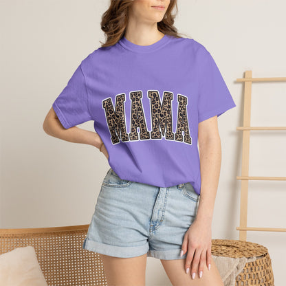 Mama Leopard Print T-Shirt — Women's Mom Graphic Tee for Mother's Day & Everyday