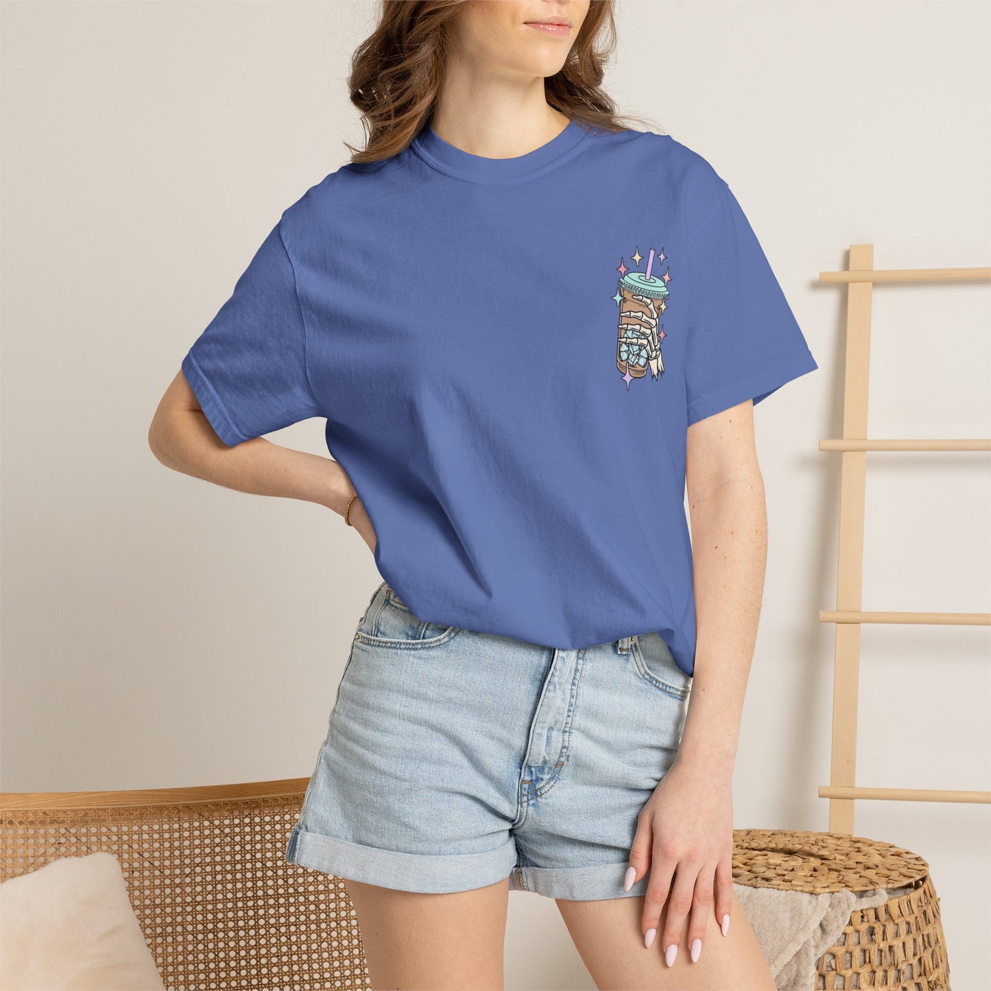 Iced Coffee & Anxiety T-Shirt — 'Fueled by Iced Coffee and Anxiety' Graphic Tee