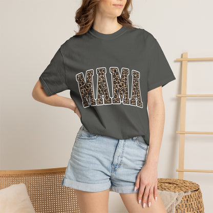 Mama Leopard Print T-Shirt — Women's Mom Graphic Tee for Mother's Day & Everyday