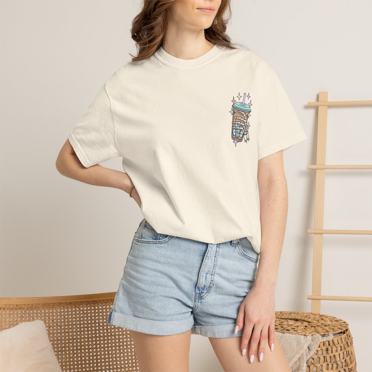 Iced Coffee & Anxiety T-Shirt — 'Fueled by Iced Coffee and Anxiety' Graphic Tee