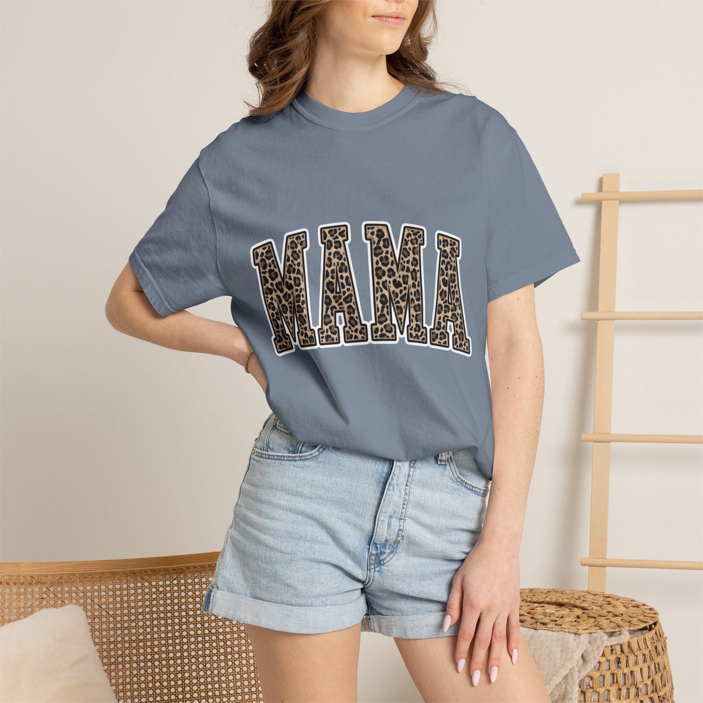 Mama Leopard Print T-Shirt — Women's Mom Graphic Tee for Mother's Day & Everyday