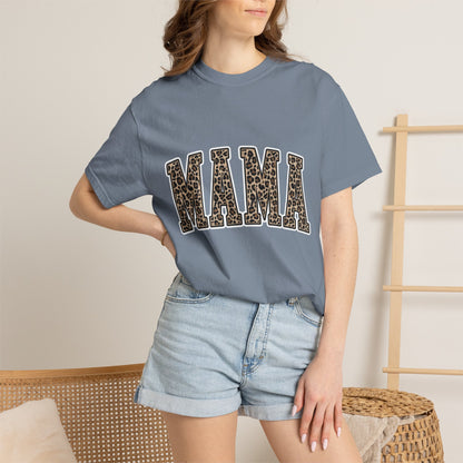 Mama Leopard Print T-Shirt — Women's Mom Graphic Tee for Mother's Day & Everyday