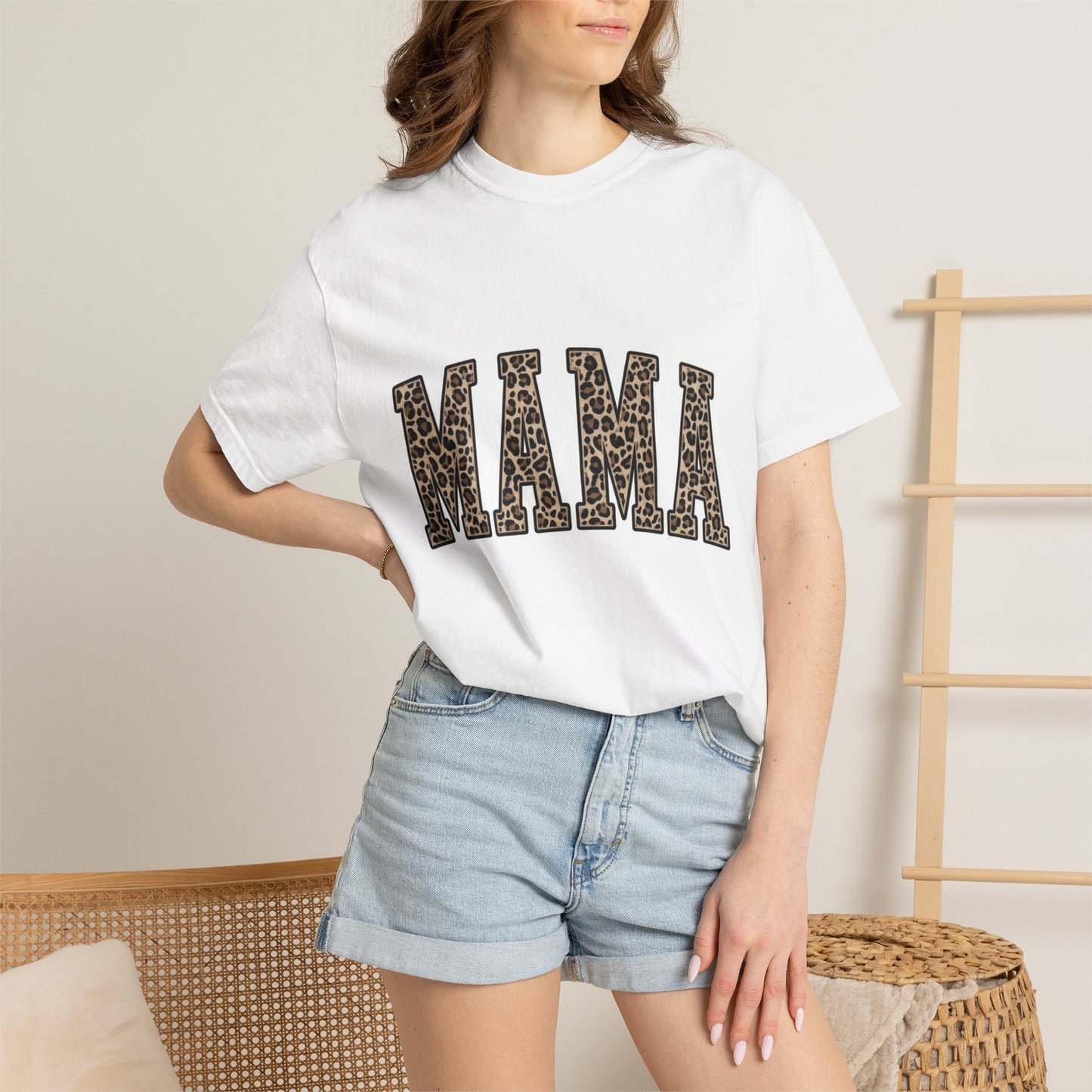 Mama Leopard Print T-Shirt — Women's Mom Graphic Tee for Mother's Day & Everyday
