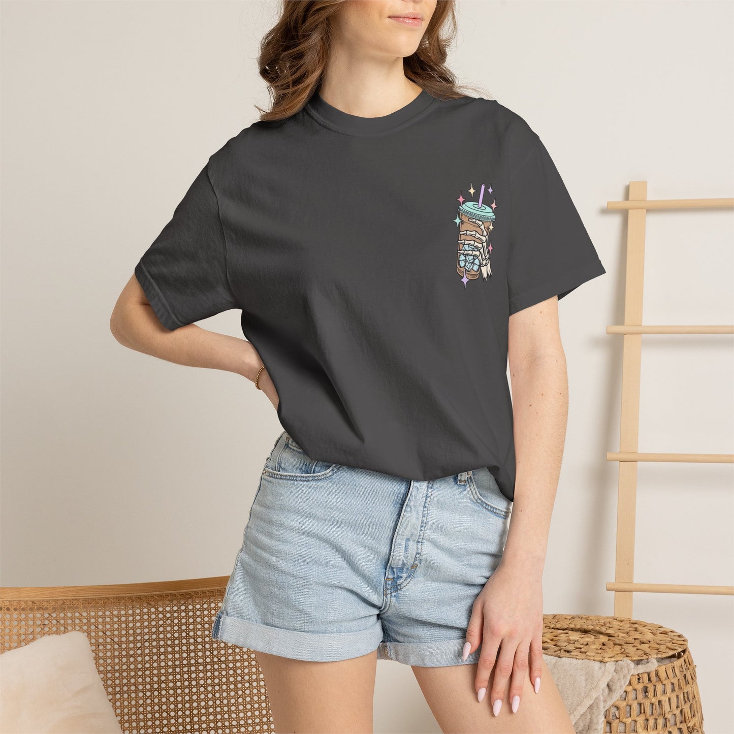 Iced Coffee & Anxiety T-Shirt — 'Fueled by Iced Coffee and Anxiety' Graphic Tee