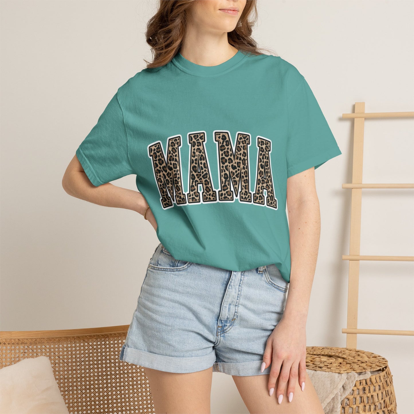 Mama Leopard Print T-Shirt — Women's Mom Graphic Tee for Mother's Day & Everyday