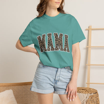 Mama Leopard Print T-Shirt — Women's Mom Graphic Tee for Mother's Day & Everyday